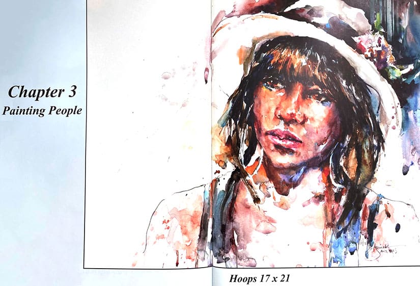 chapter 3 web 62722 A painting of a woman with long hair and a hat.